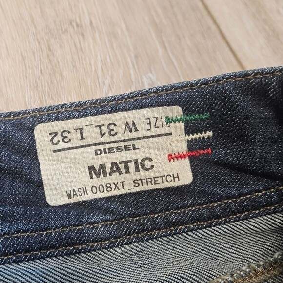 Diesel Matic Stretch Denim Jeans Dark Wash Straight Relaxed Women's 31 - Picture 5 of 12